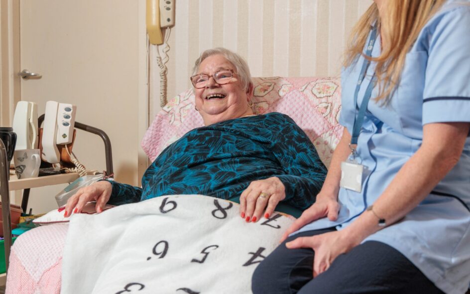 Service user with carer