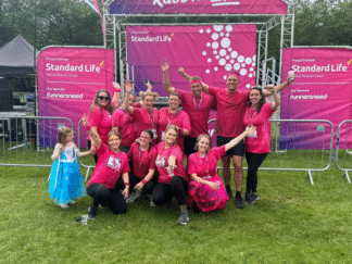 team after completing pretty muddy challenge