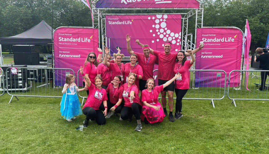 team after completing pretty muddy challenge