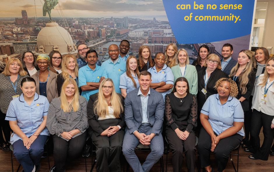 group picture of Mersey Care Julie Ann staff members