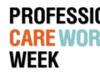 Logo for professional care workers week