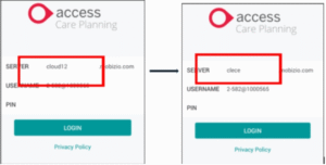 shows access server swapping from cloud 12 to clece