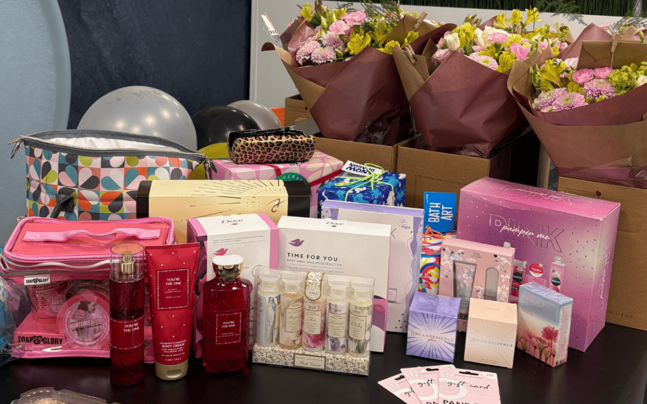 Cakes, sweet treats and flowers for celebrations long service awards and fundraiser