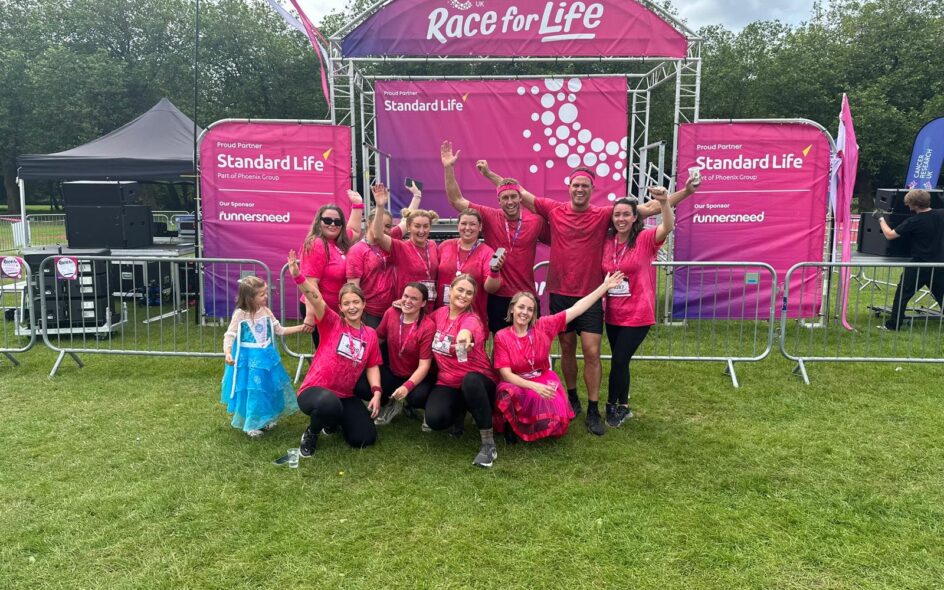 image of MerseyCare Julie Ann staff members taking part in pretty muddy in 2024