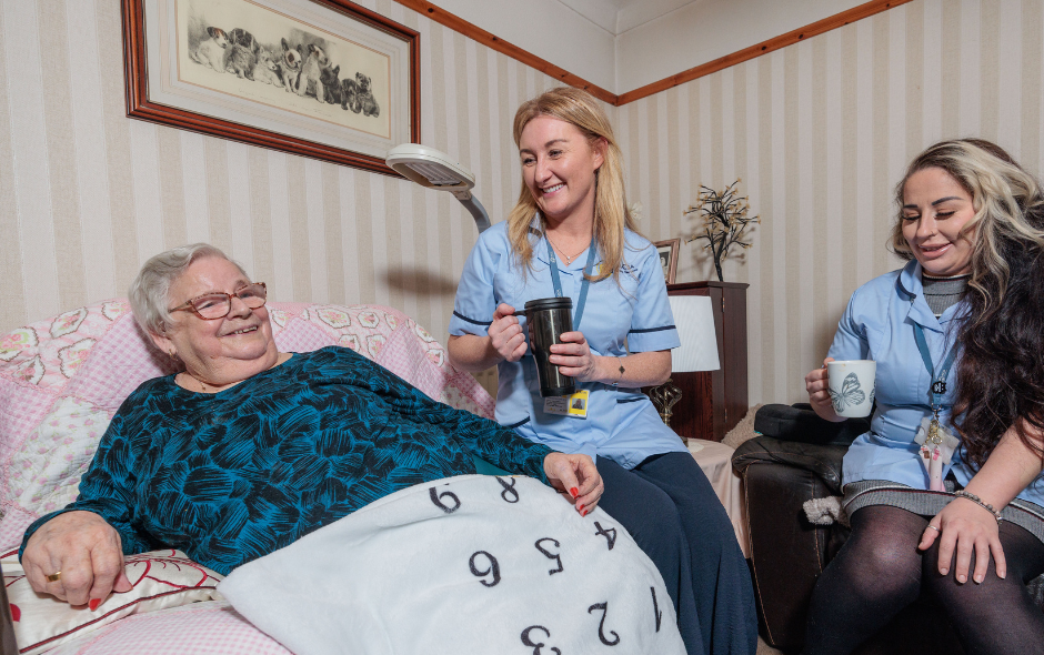 Two carers and a service user